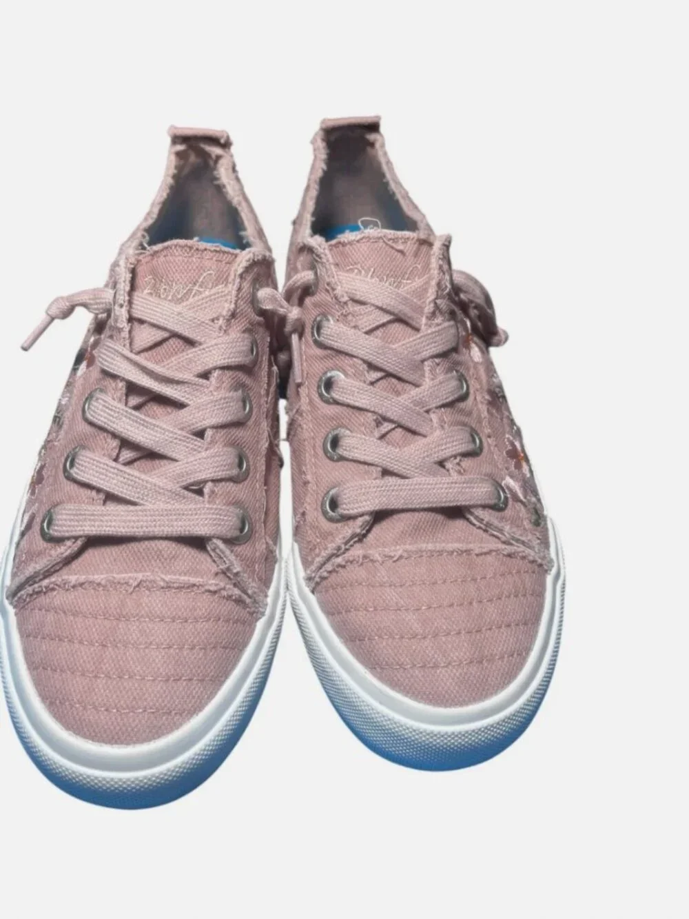 Blowfish Malibu Women's Sadie-Sun Sneakers in a pink floral embroidered 7.5 - Picture 2 of 5